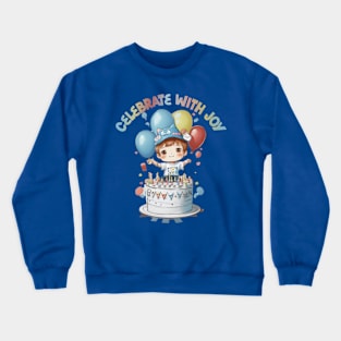 anime birthday boy Crewneck Sweatshirt